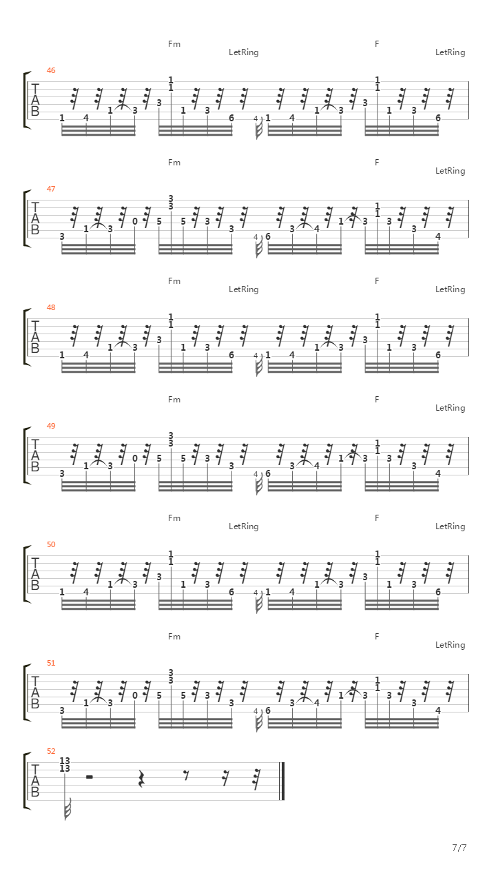 Vertigo吉他谱