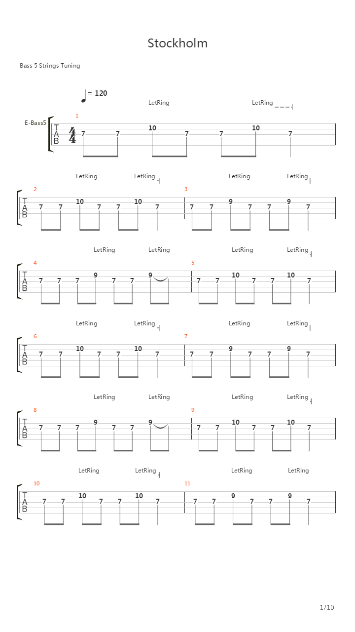 Stockholm吉他谱