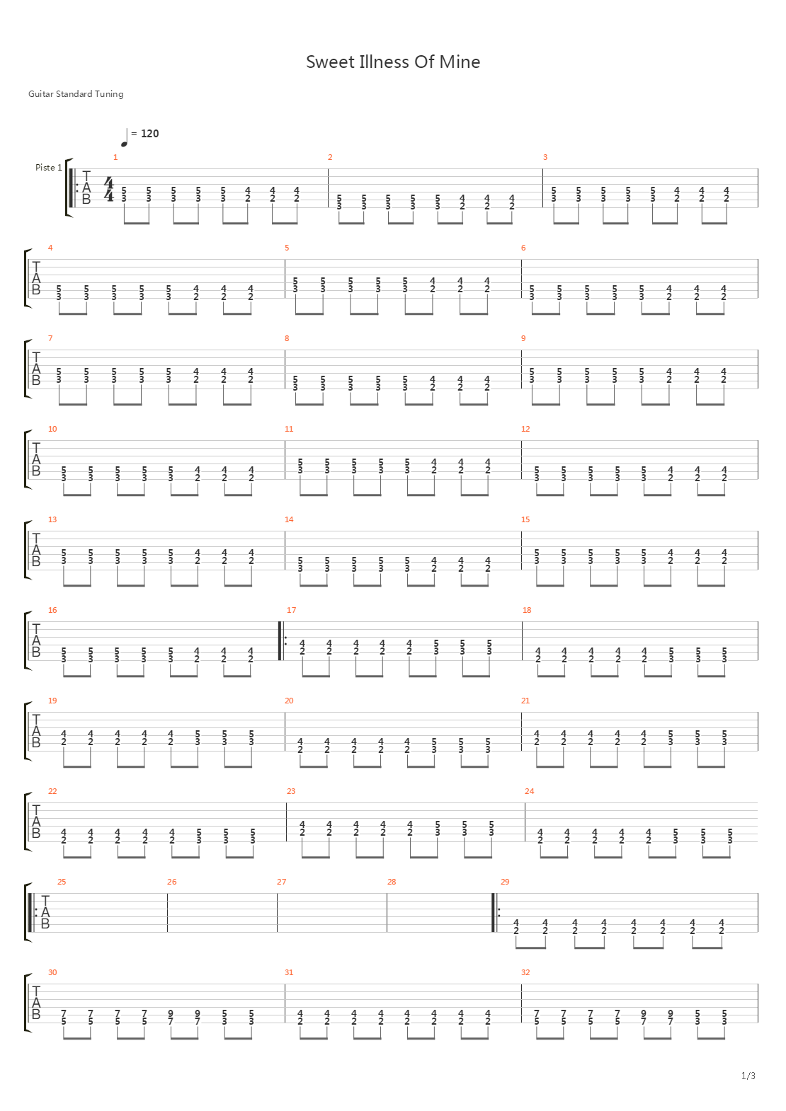 Sweet Ilness Of Mine吉他谱