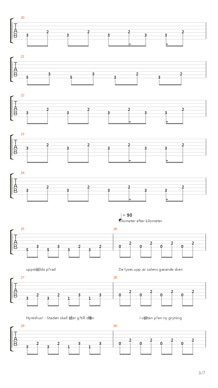 Vardagsnytt吉他谱