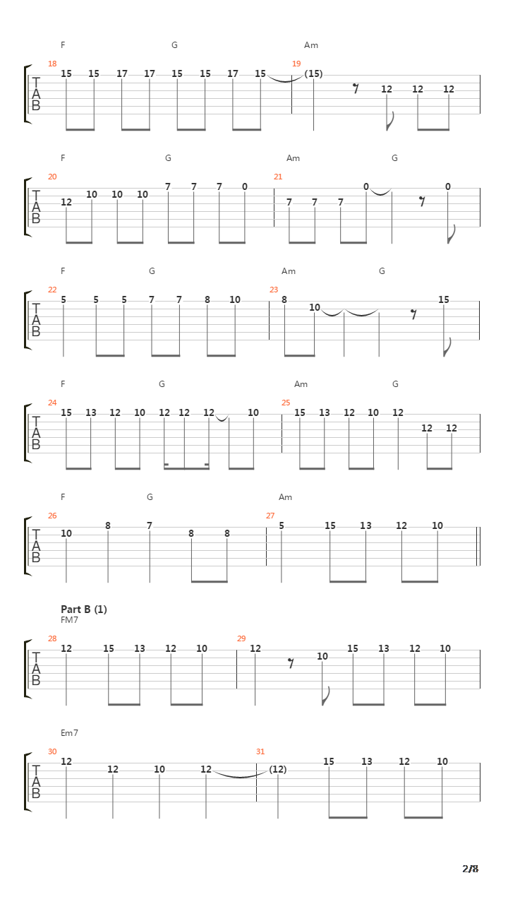 Deja Vu(既视感)吉他谱