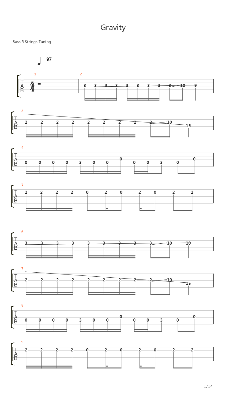 Gravity吉他谱