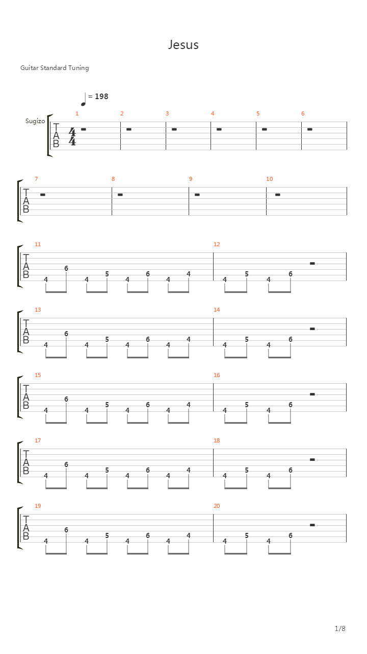 Jesus吉他谱