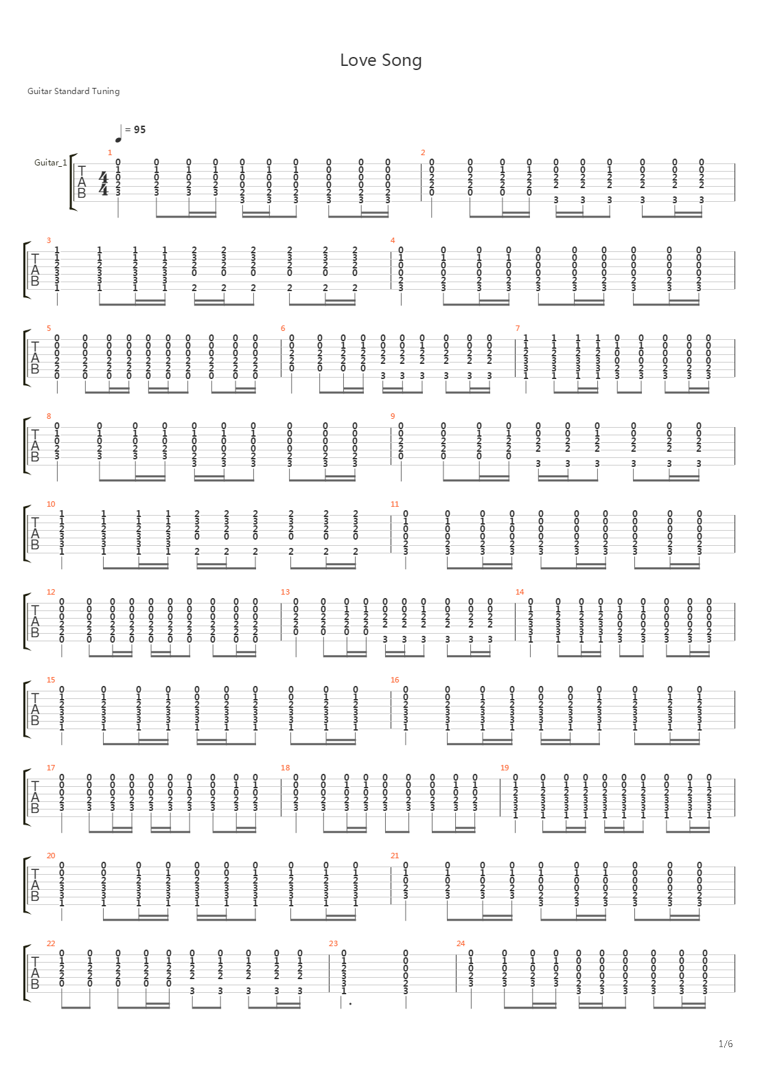 Love Song吉他谱
