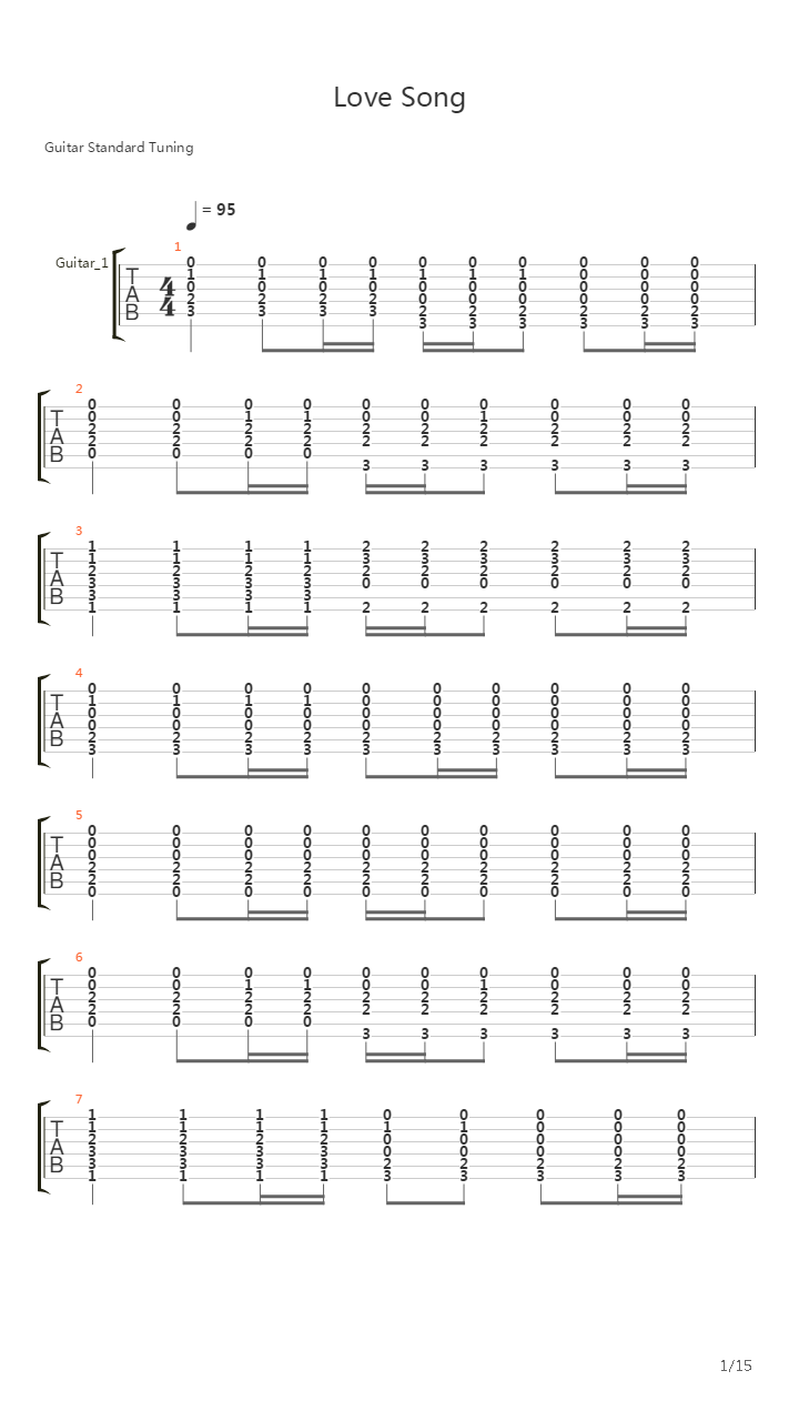 Love Song吉他谱