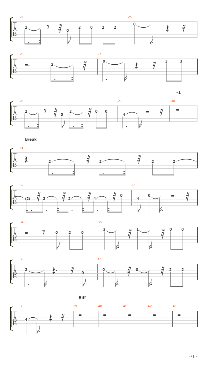 Millenium吉他谱