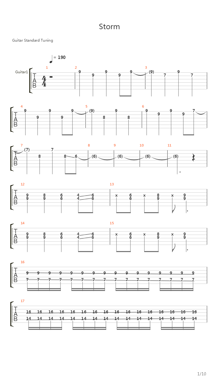 Storm吉他谱