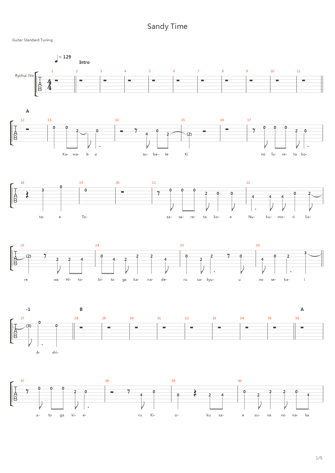 The Slain吉他谱