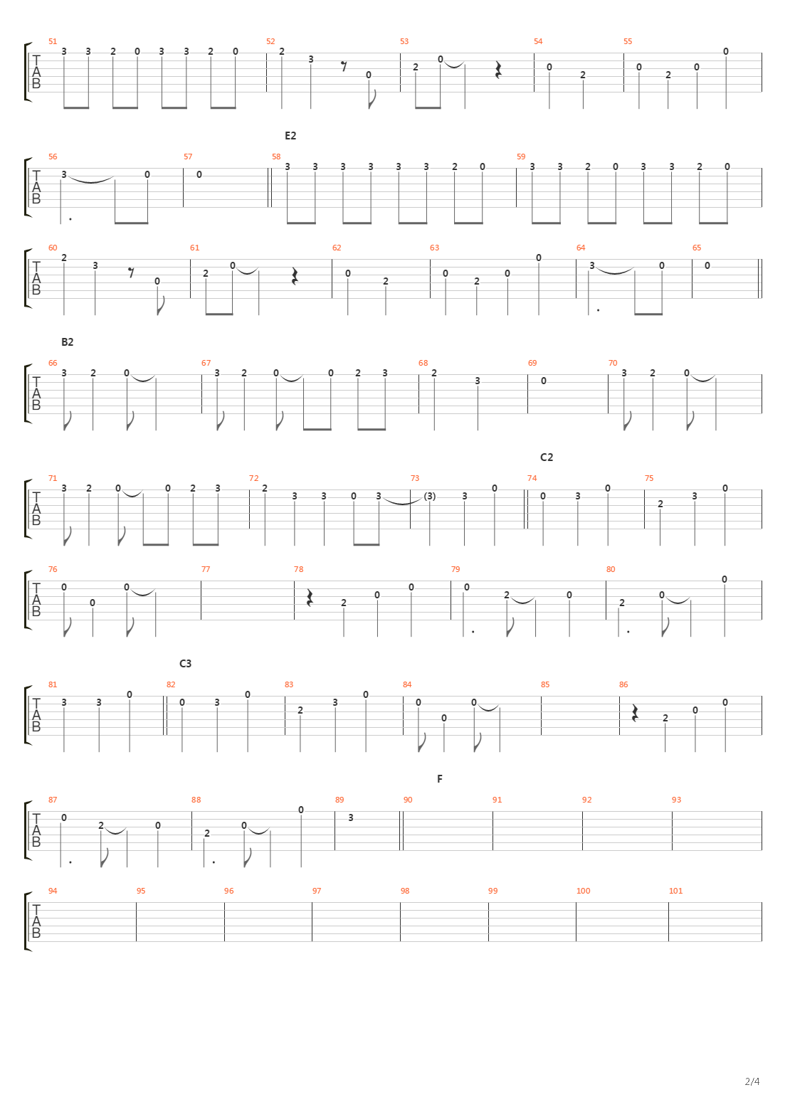 Wall吉他谱