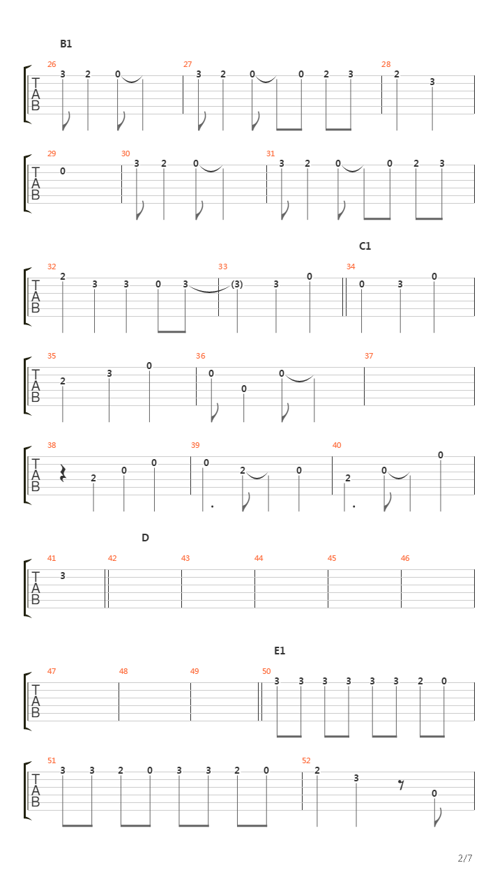 Wall吉他谱