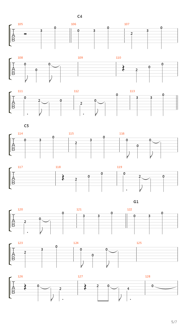 Wall吉他谱