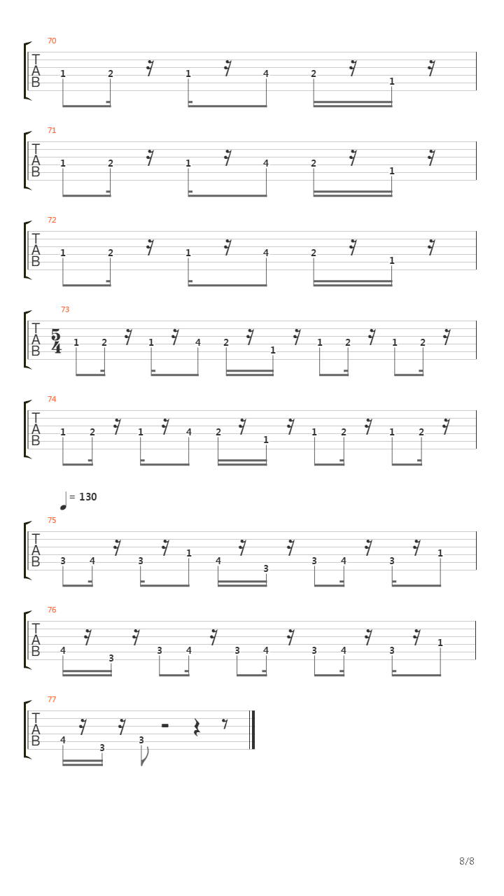 最终幻想7 - Only A Plank Between One And Perdition吉他谱