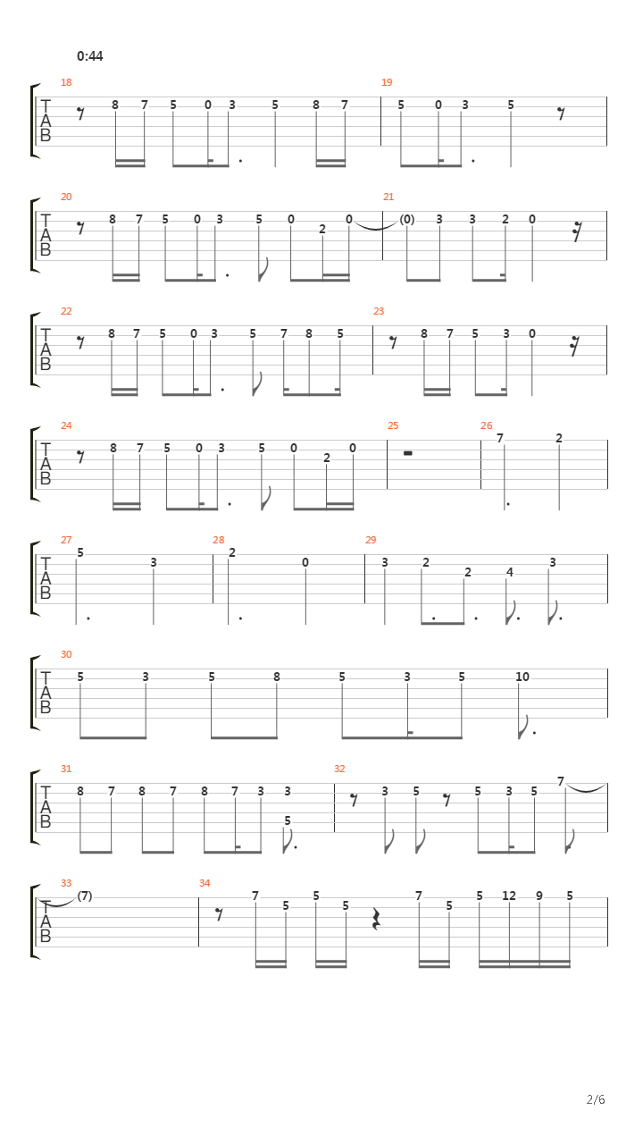 914吉他谱