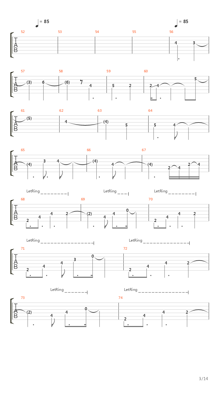 Freedom Of Speech吉他谱