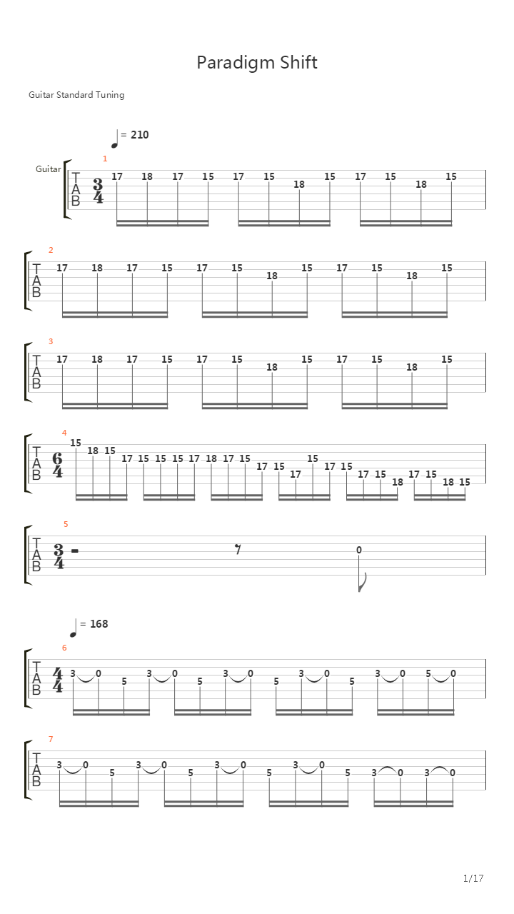 Paradigm Shift吉他谱