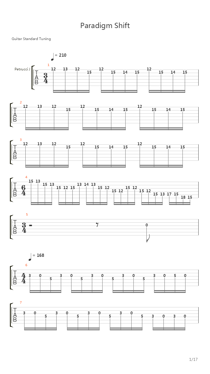 Paradigm Shift吉他谱