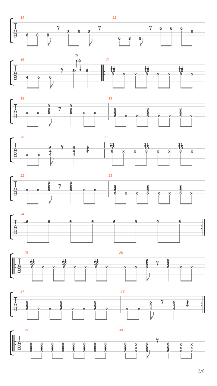A Town Called Hypocrisy吉他谱