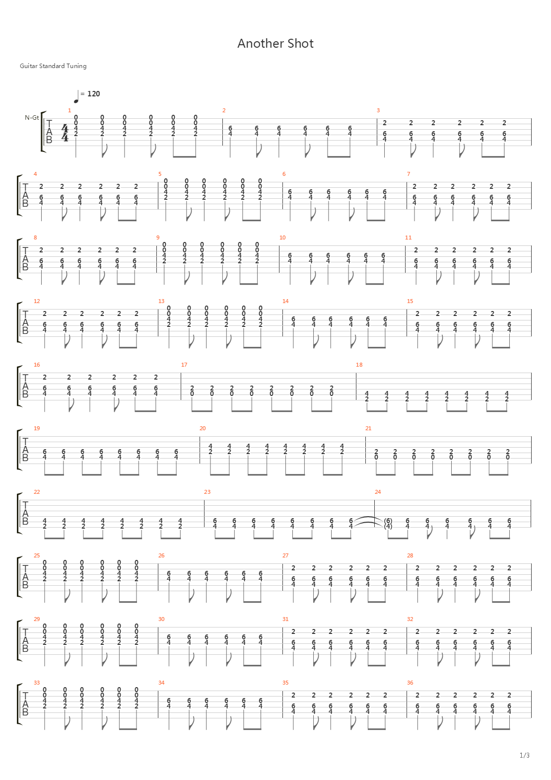 Another Shot吉他谱