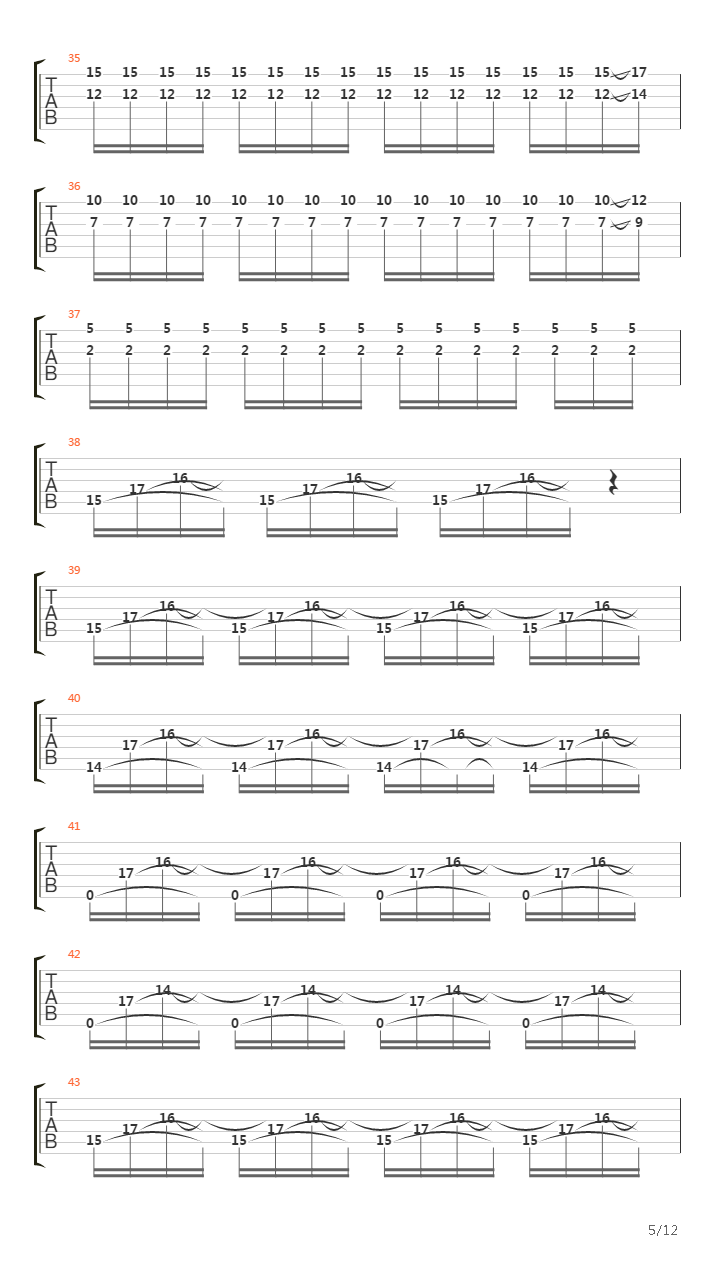 Last Train Home吉他谱