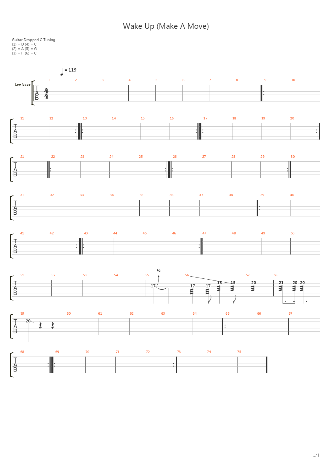 Wake Up Make A Move吉他谱