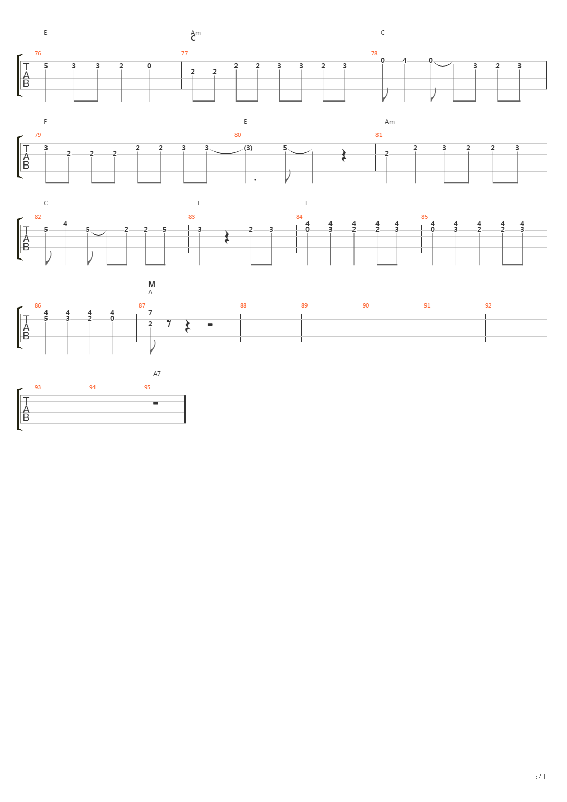 46吉他谱