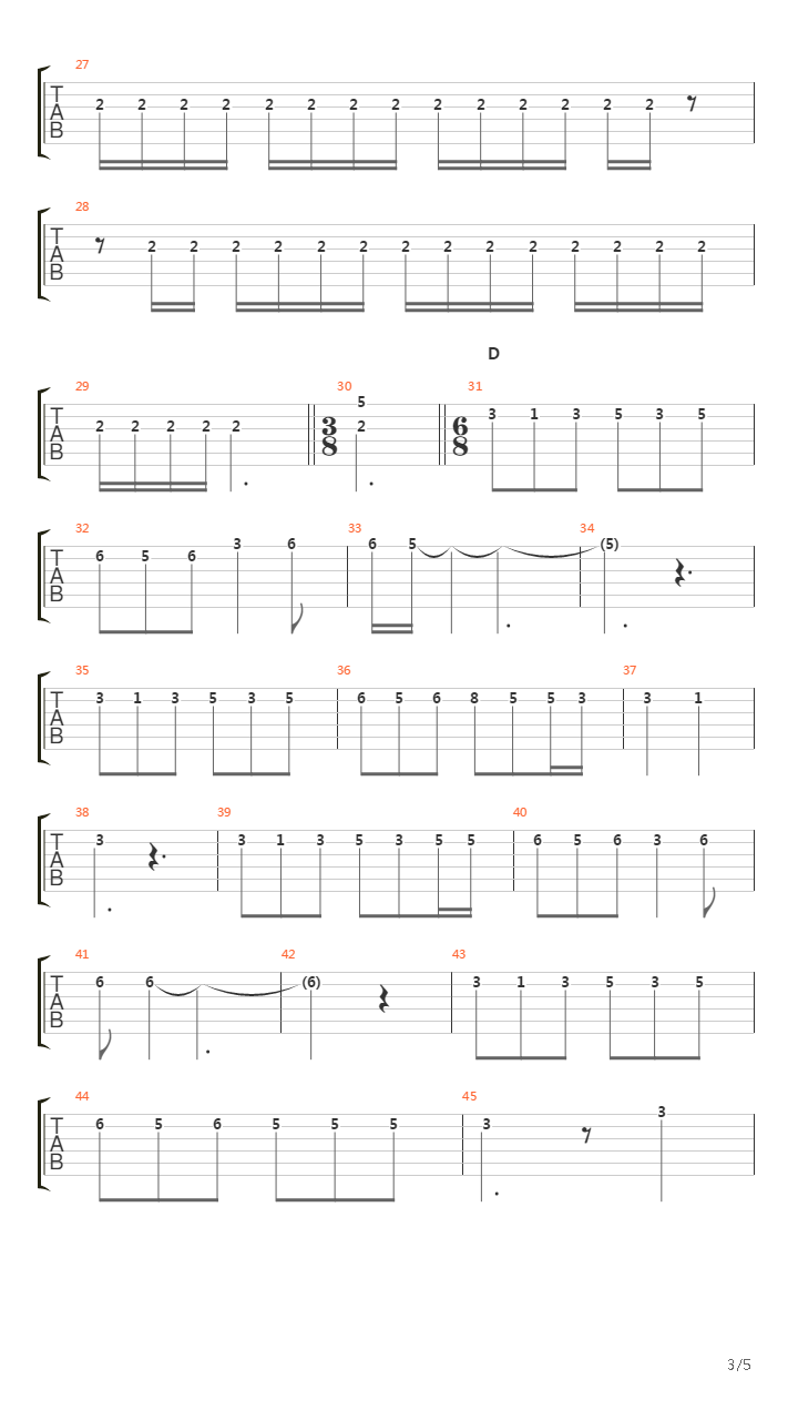 Akai Sora(赤い空)吉他谱