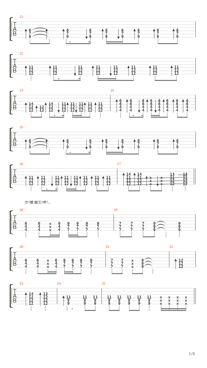 Burya吉他谱