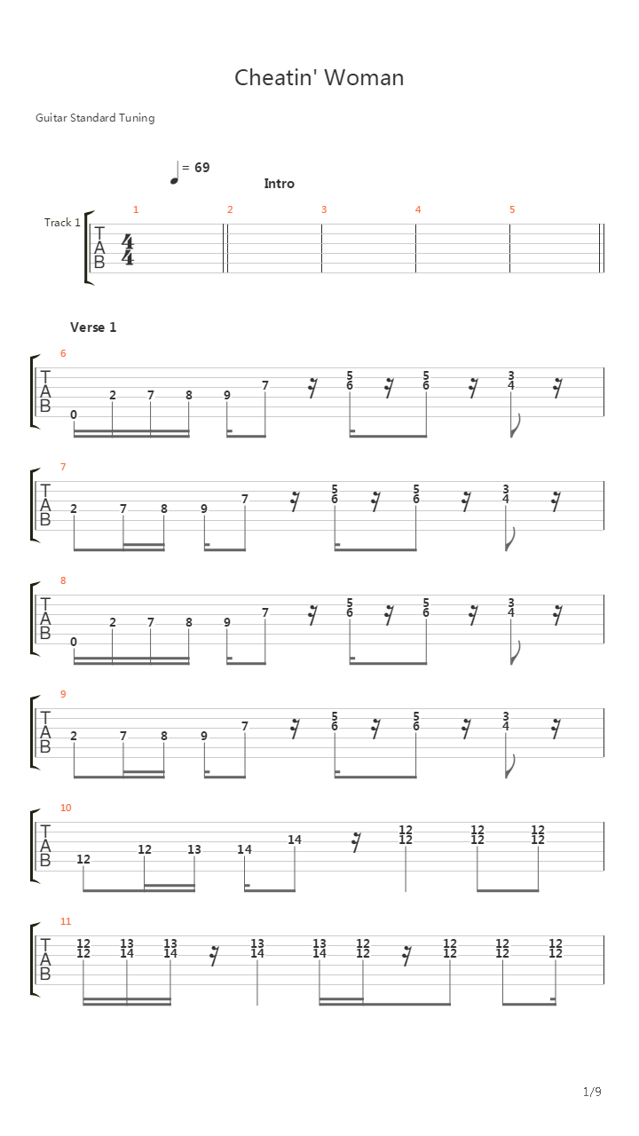 Cheatin Woman吉他谱