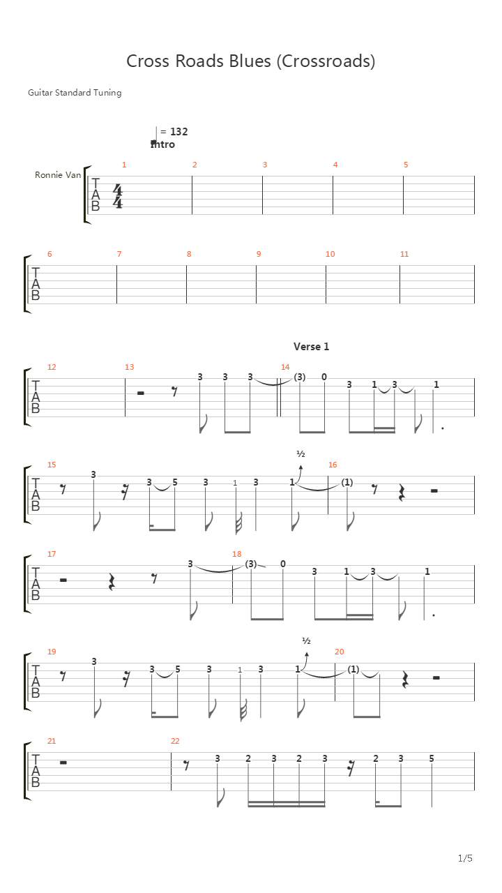 Crossroads吉他谱