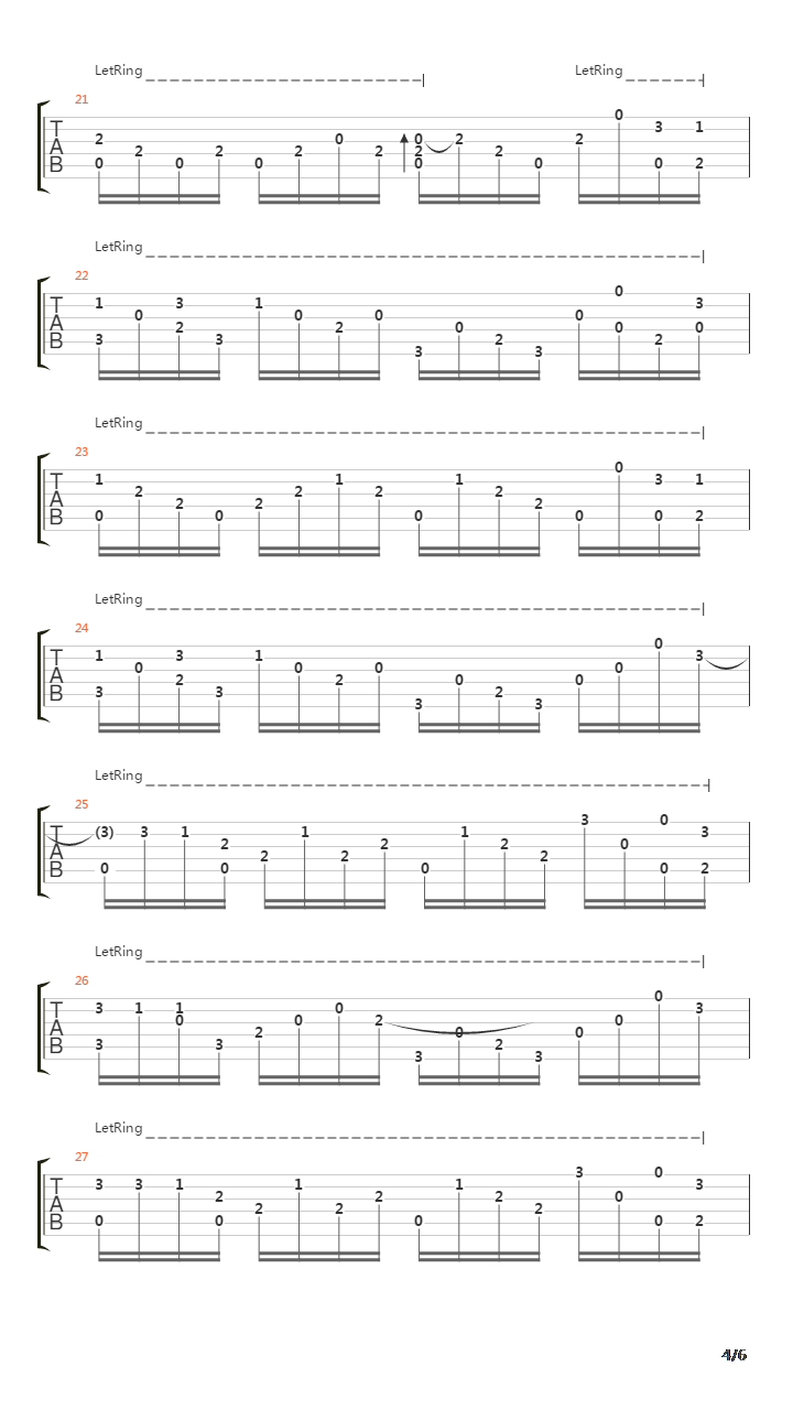 Simple Man吉他谱