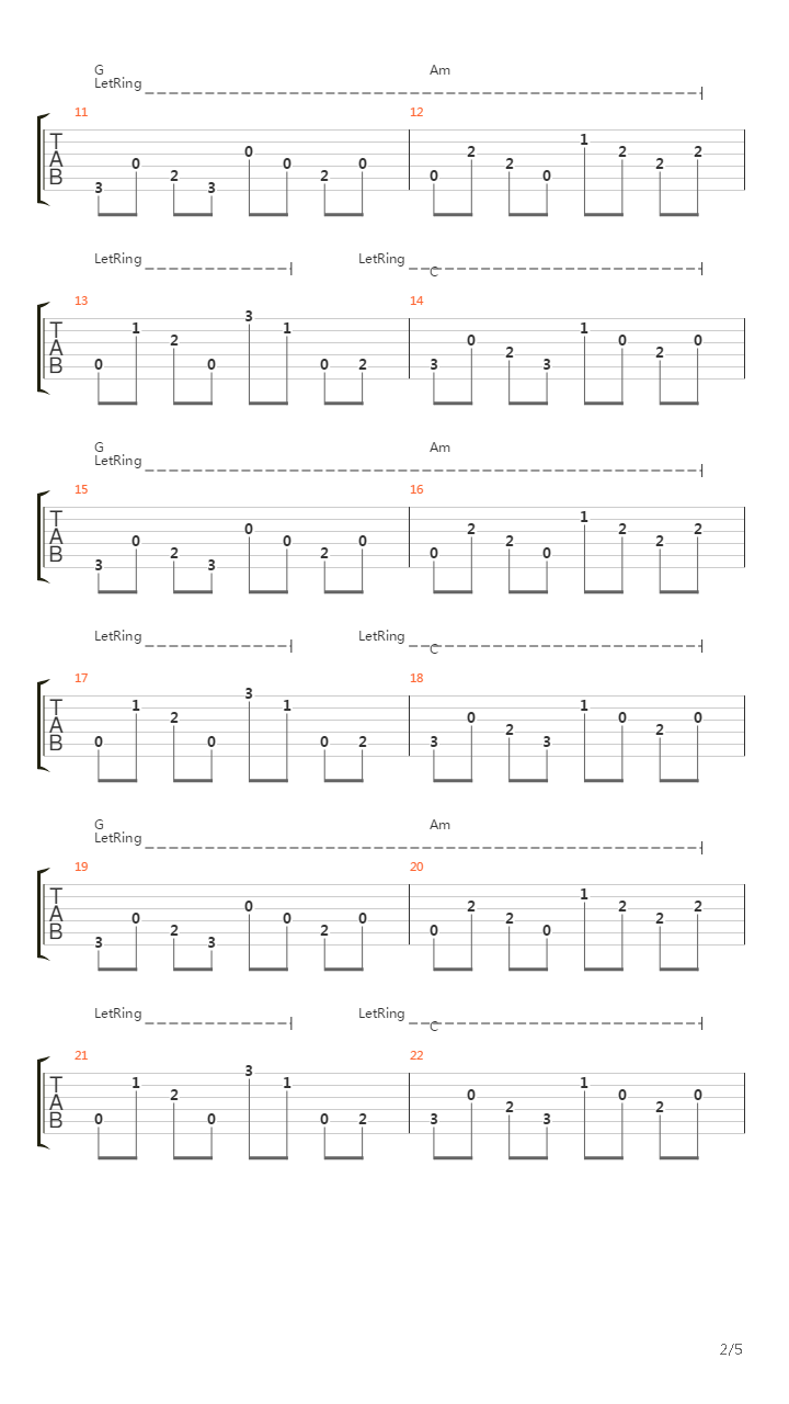 Simple Man吉他谱