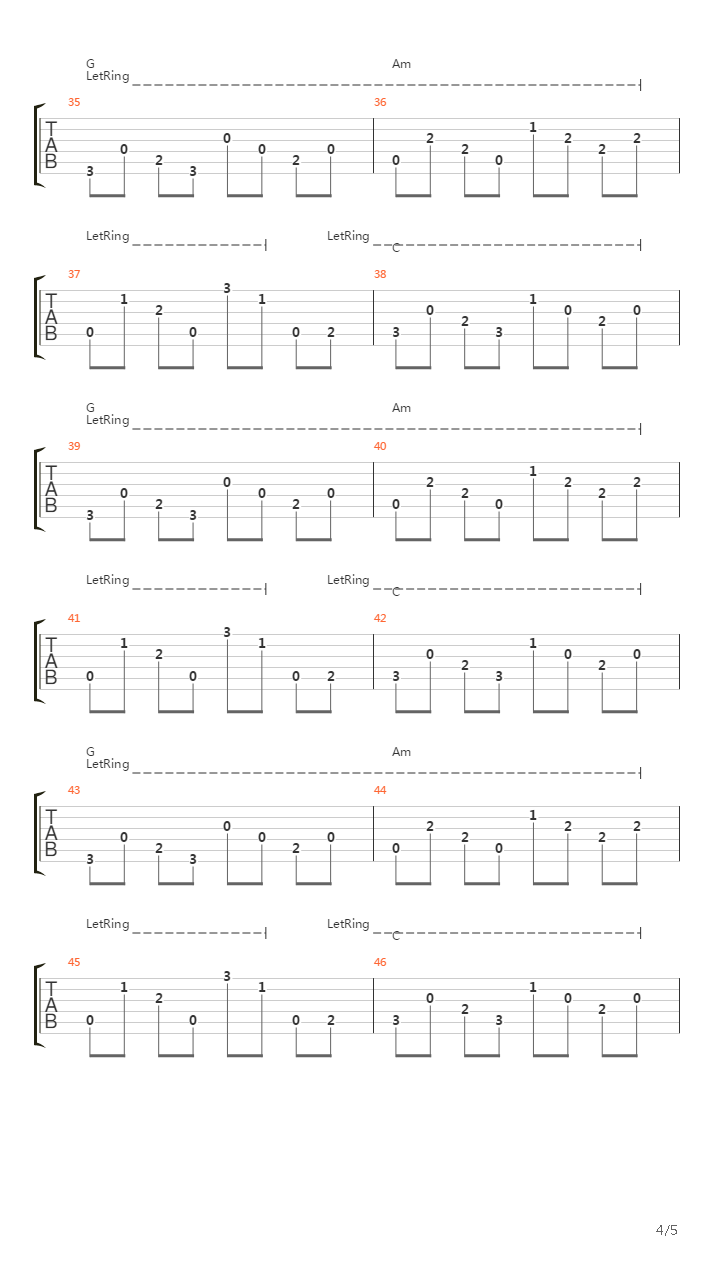 Simple Man吉他谱