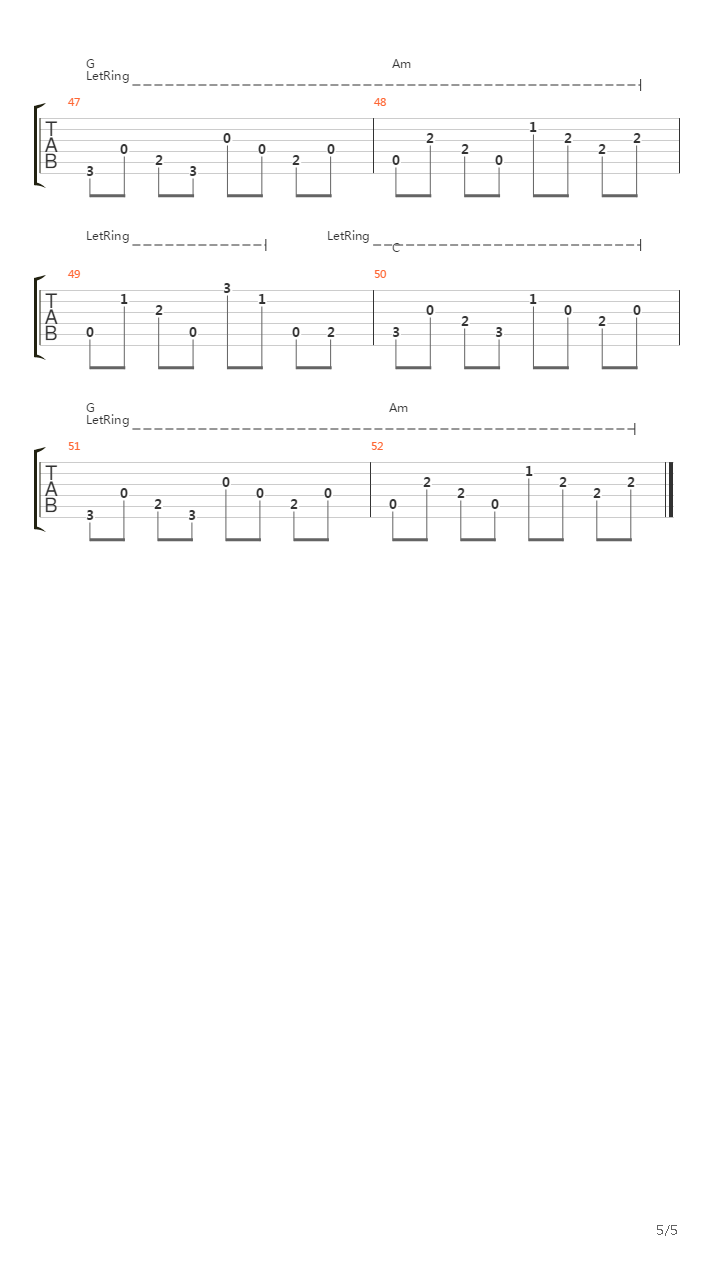 Simple Man吉他谱