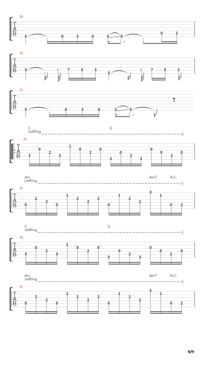 Simple Man吉他谱