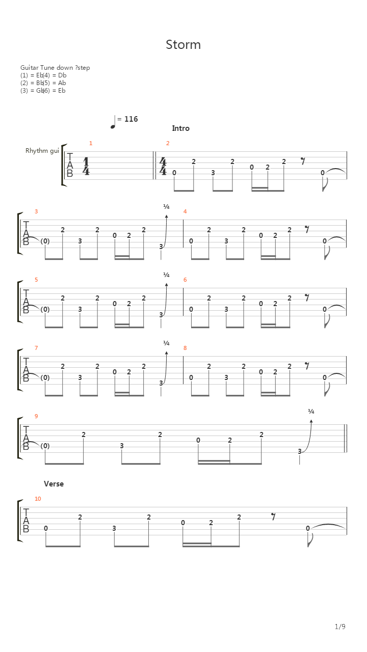 Storm吉他谱