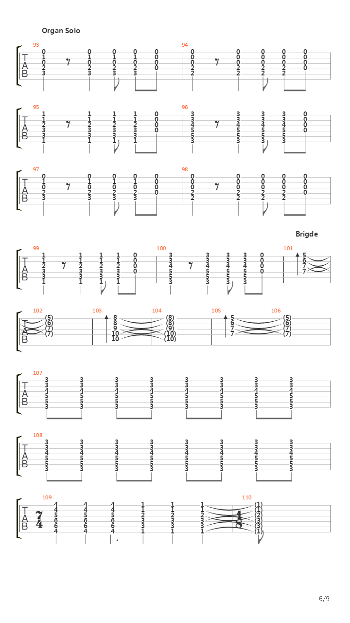 Band吉他谱