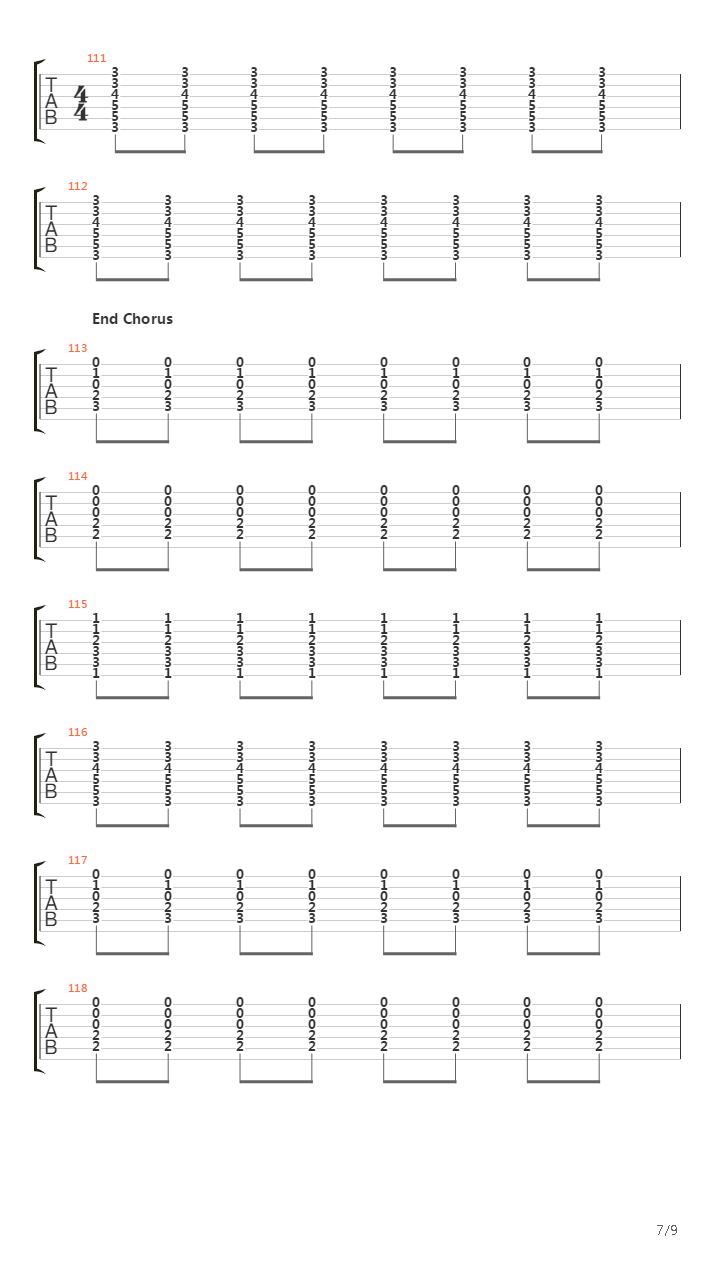 Band吉他谱