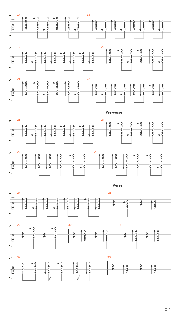 Chi Ga吉他谱