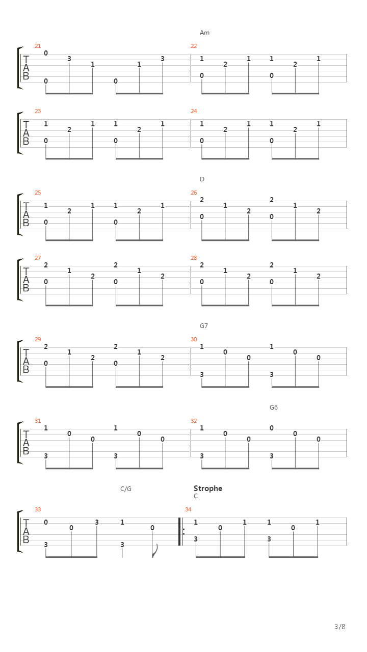 Ochrasy吉他谱