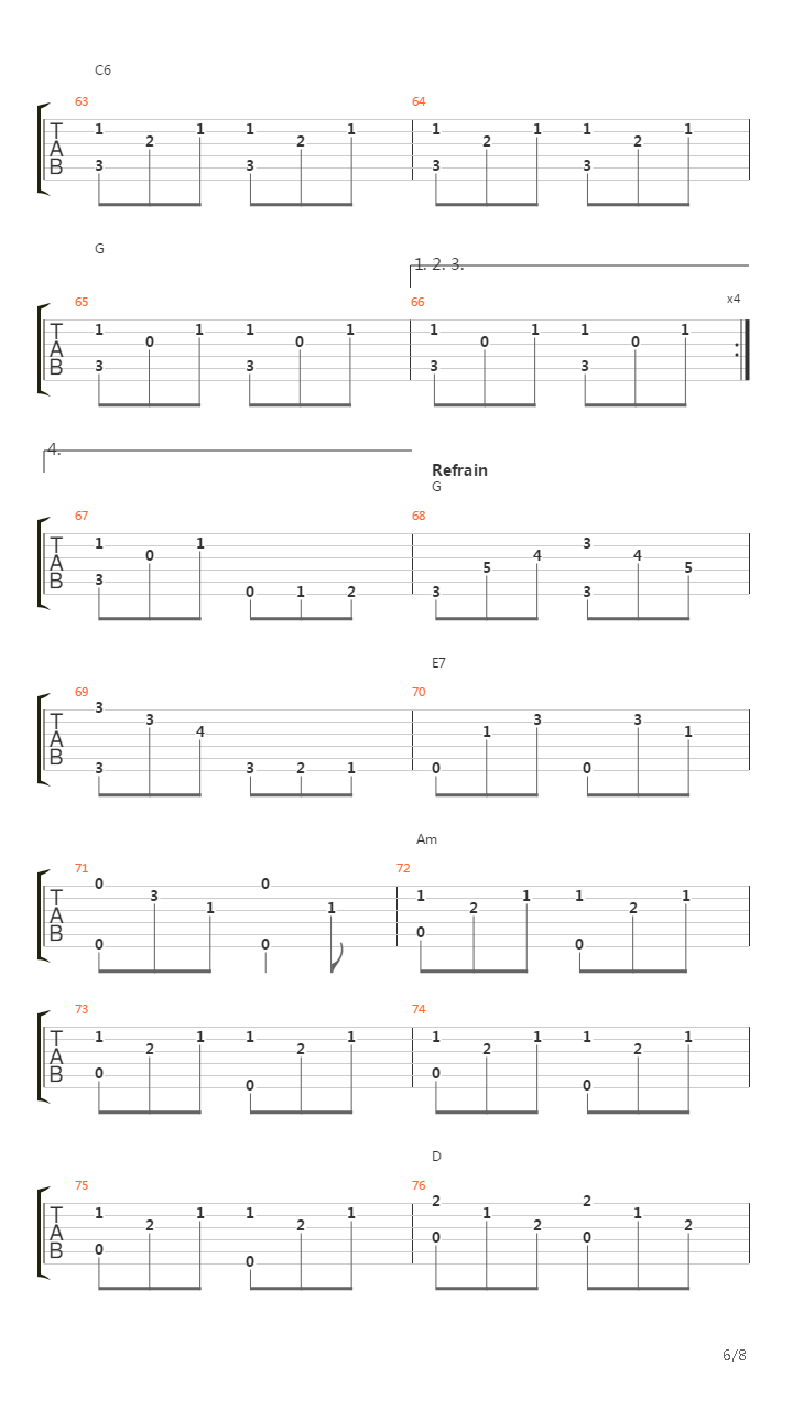 Ochrasy吉他谱