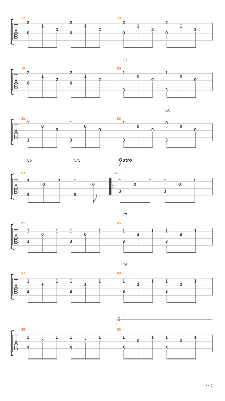 Ochrasy吉他谱