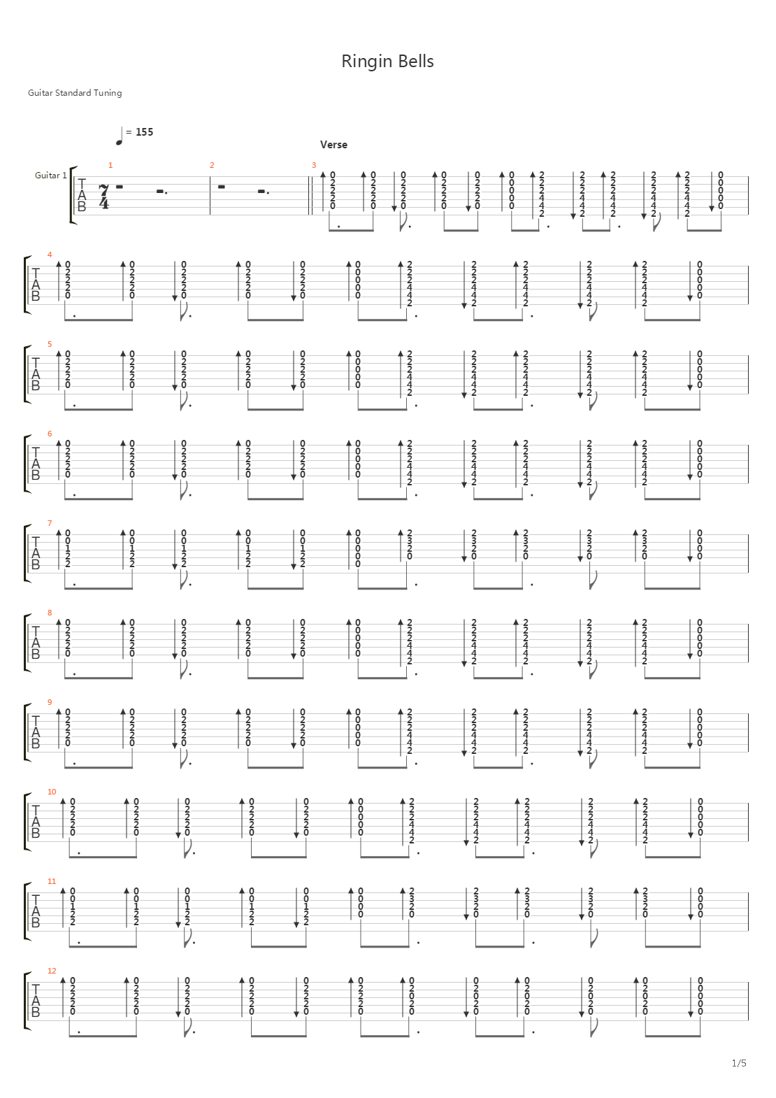 Ringing Bells吉他谱