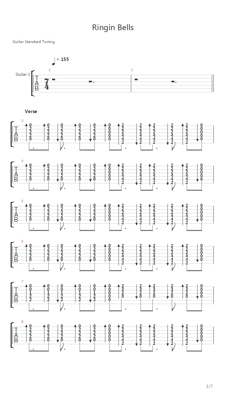 Ringing Bells吉他谱