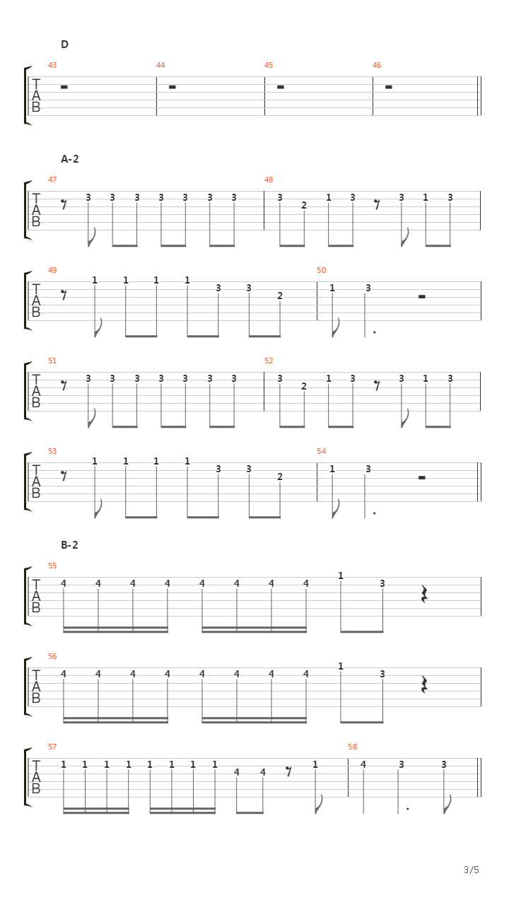 Parade吉他谱