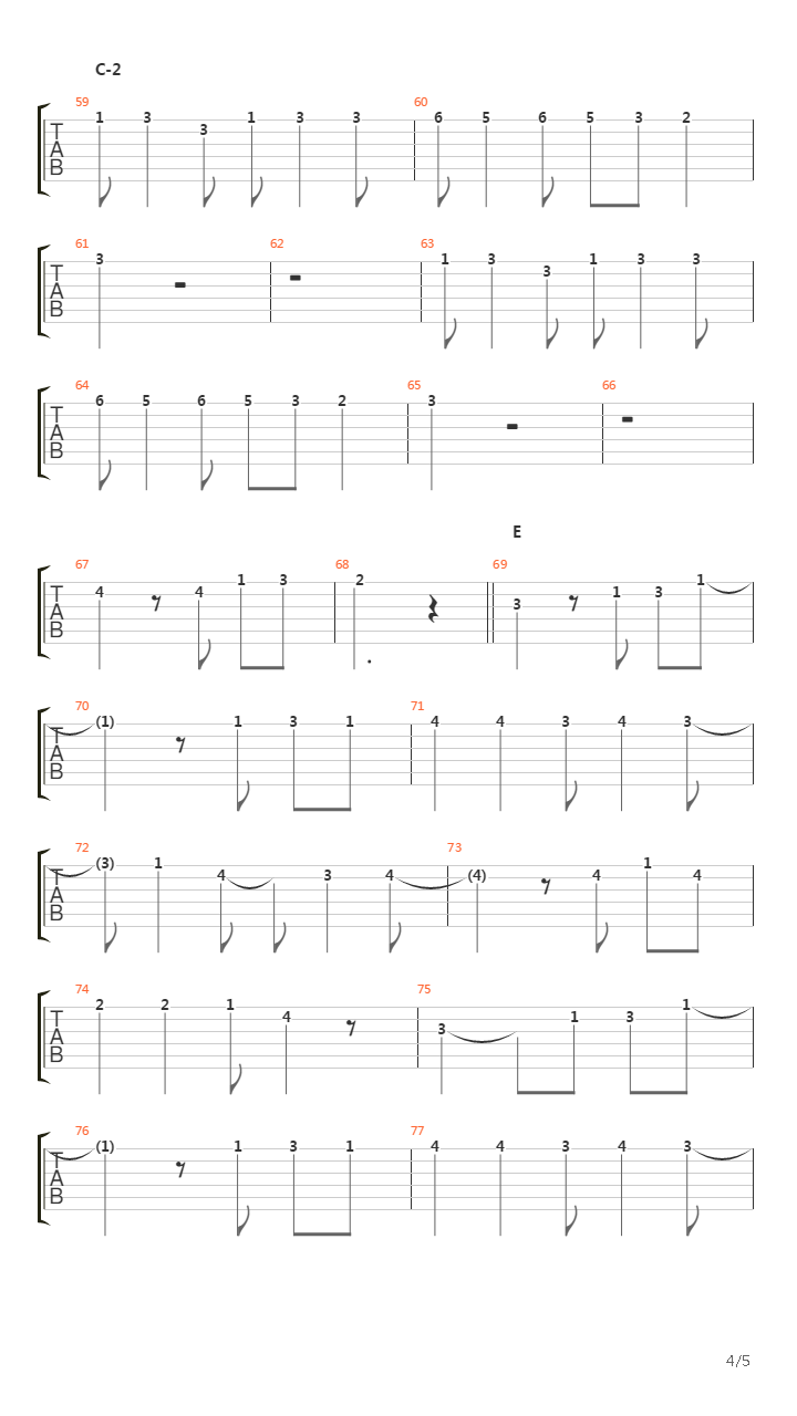 Parade吉他谱