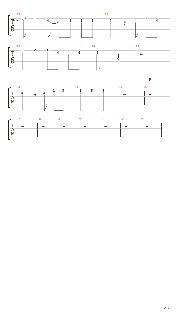 Parade吉他谱