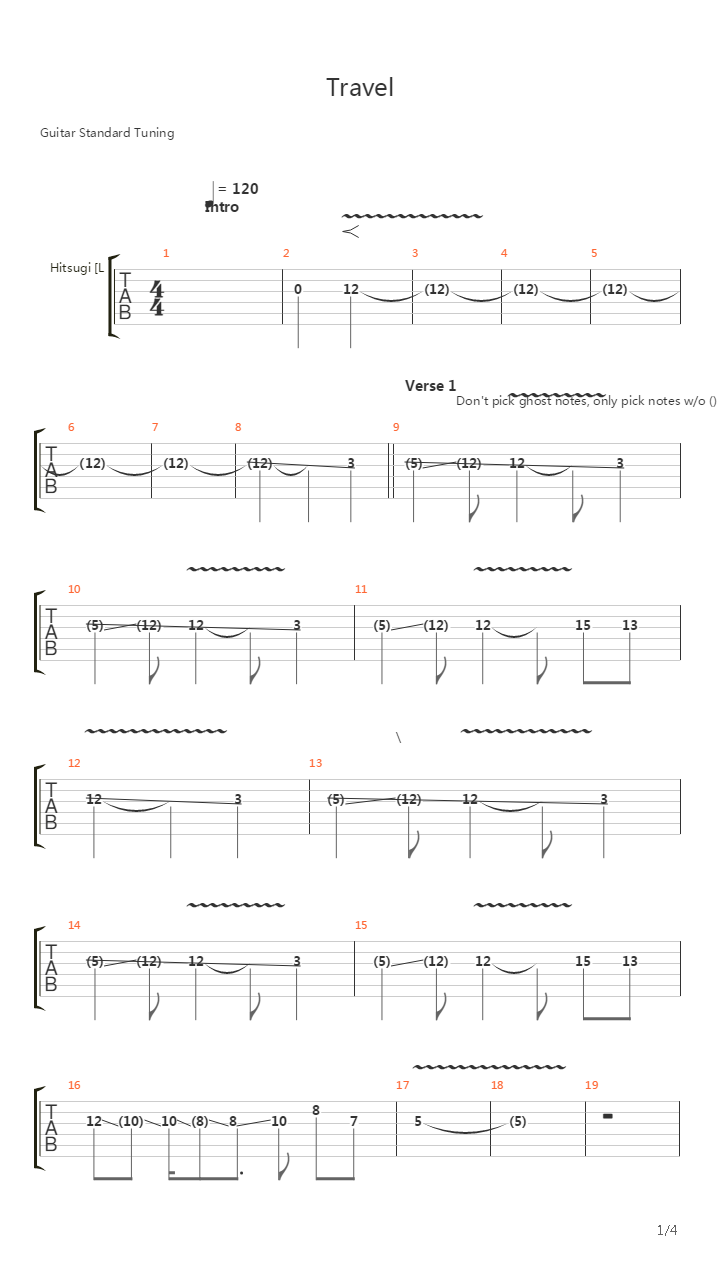 Travel吉他谱