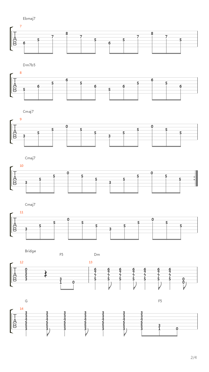 A Design For A Life吉他谱