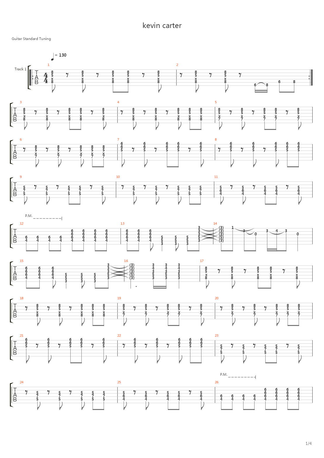 Kevin Carter吉他谱