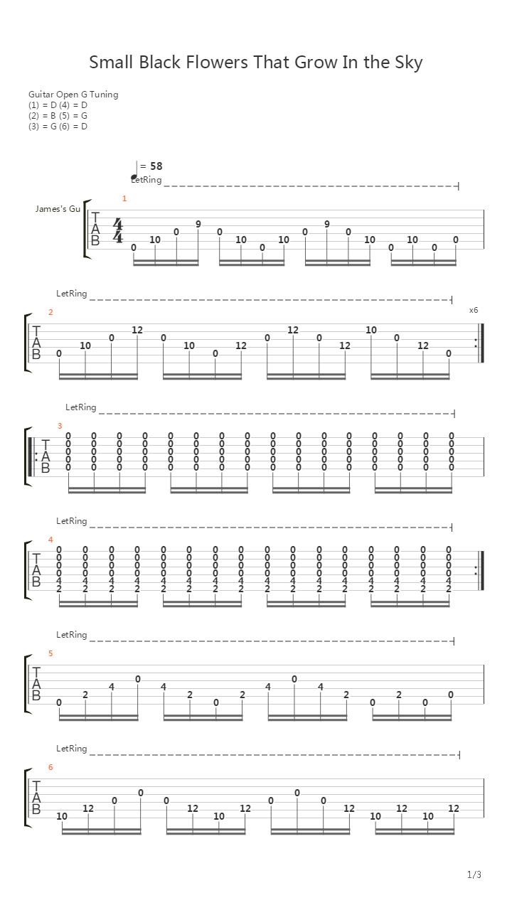 Small Black Flowers That Grow In The Sky吉他谱